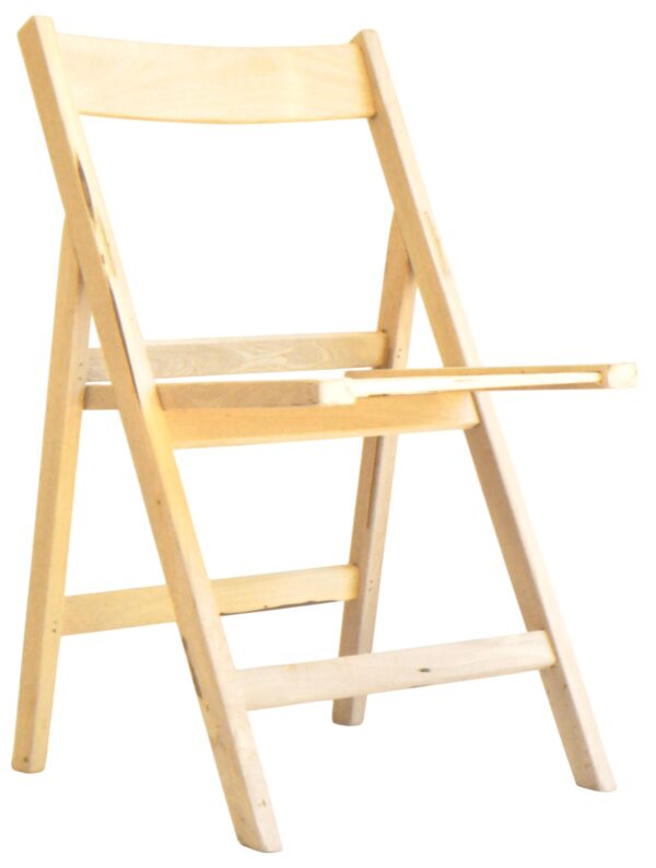Silla Plegable de Madera Dura Estilo Italiana – Interior y Exterior - En Crudo - Sin Barnizar
