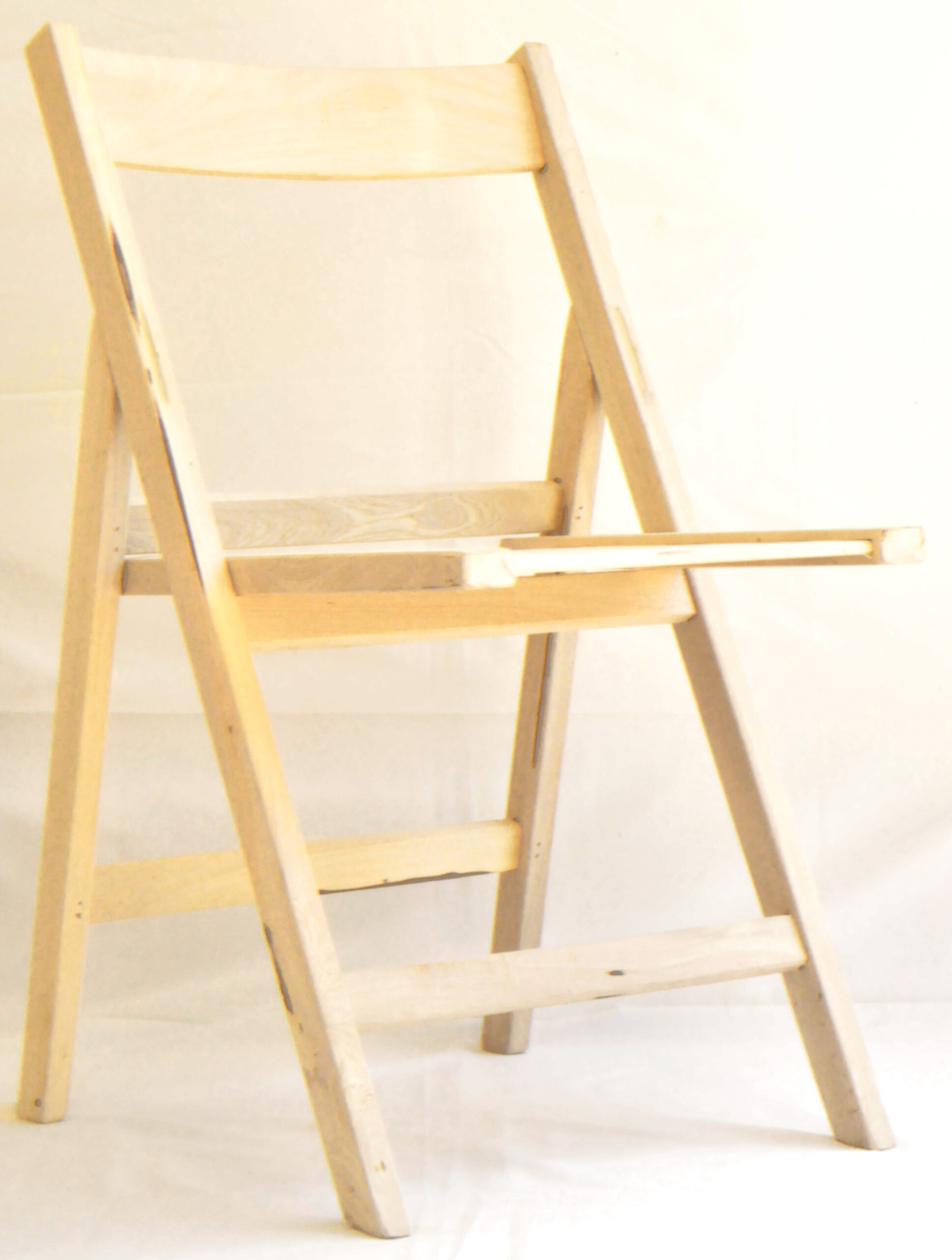 Silla Plegable de Madera Dura Estilo Italiana – Interior y Exterior - En Crudo - Sin Barnizar - Imagen 2