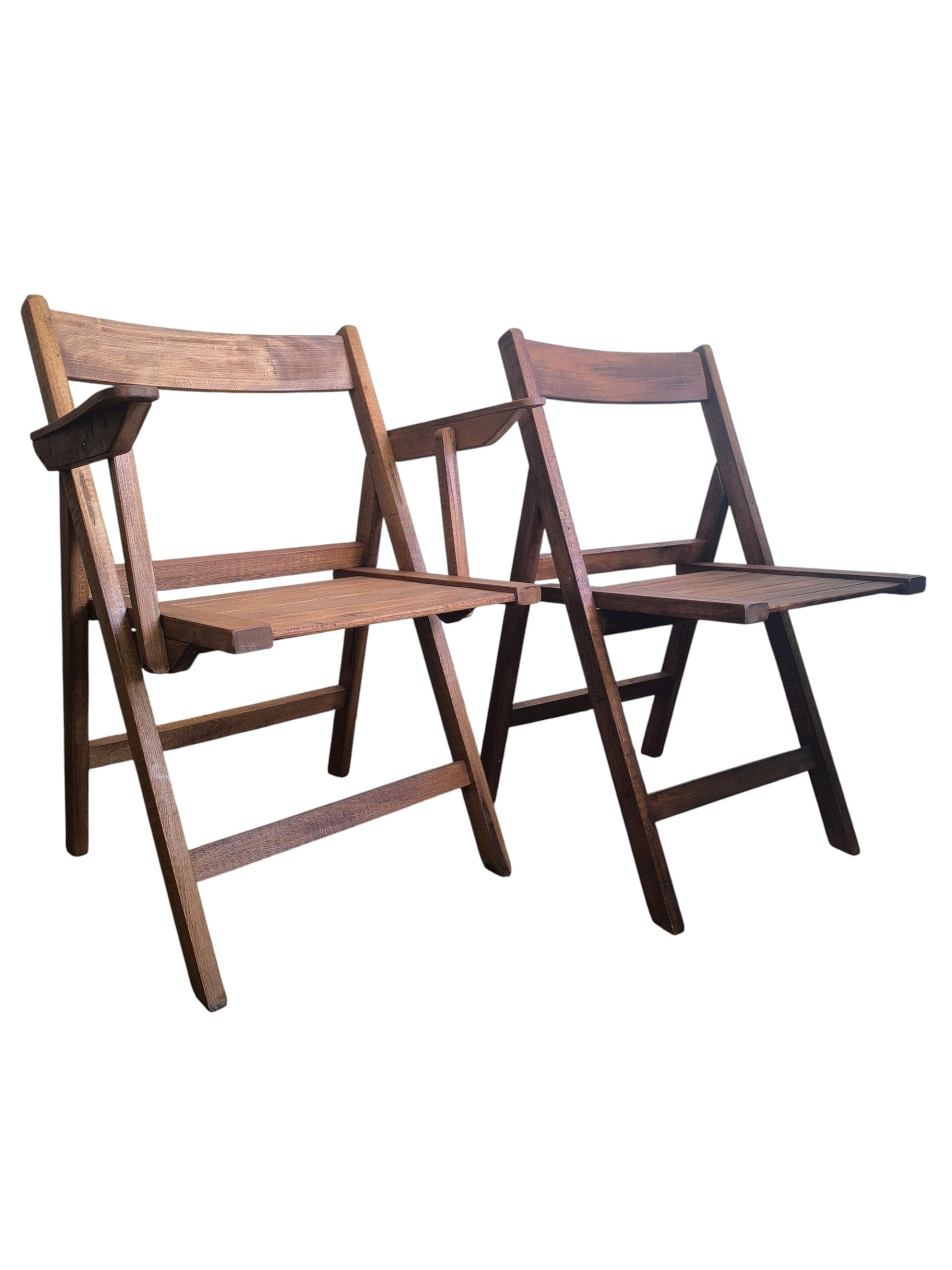 Silla Plegable de Madera Dura con apoyabrazos – Interior y Exterior - En Crudo Sin Barnizar - Rusticas - Imagen 4