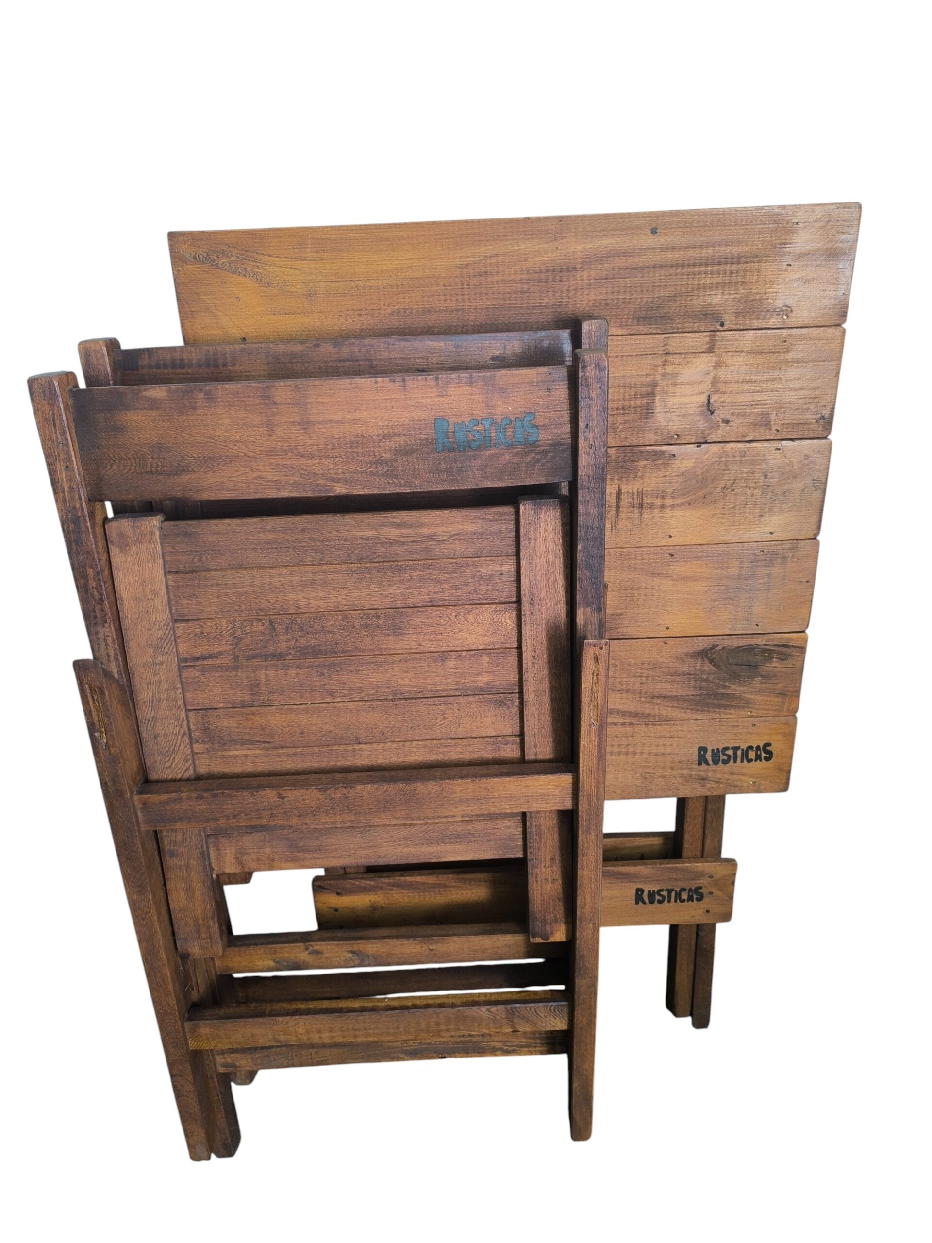 Combo 2: Mesa 60 + 2 sillas estilo italiana Barnizadas - Imagen 4