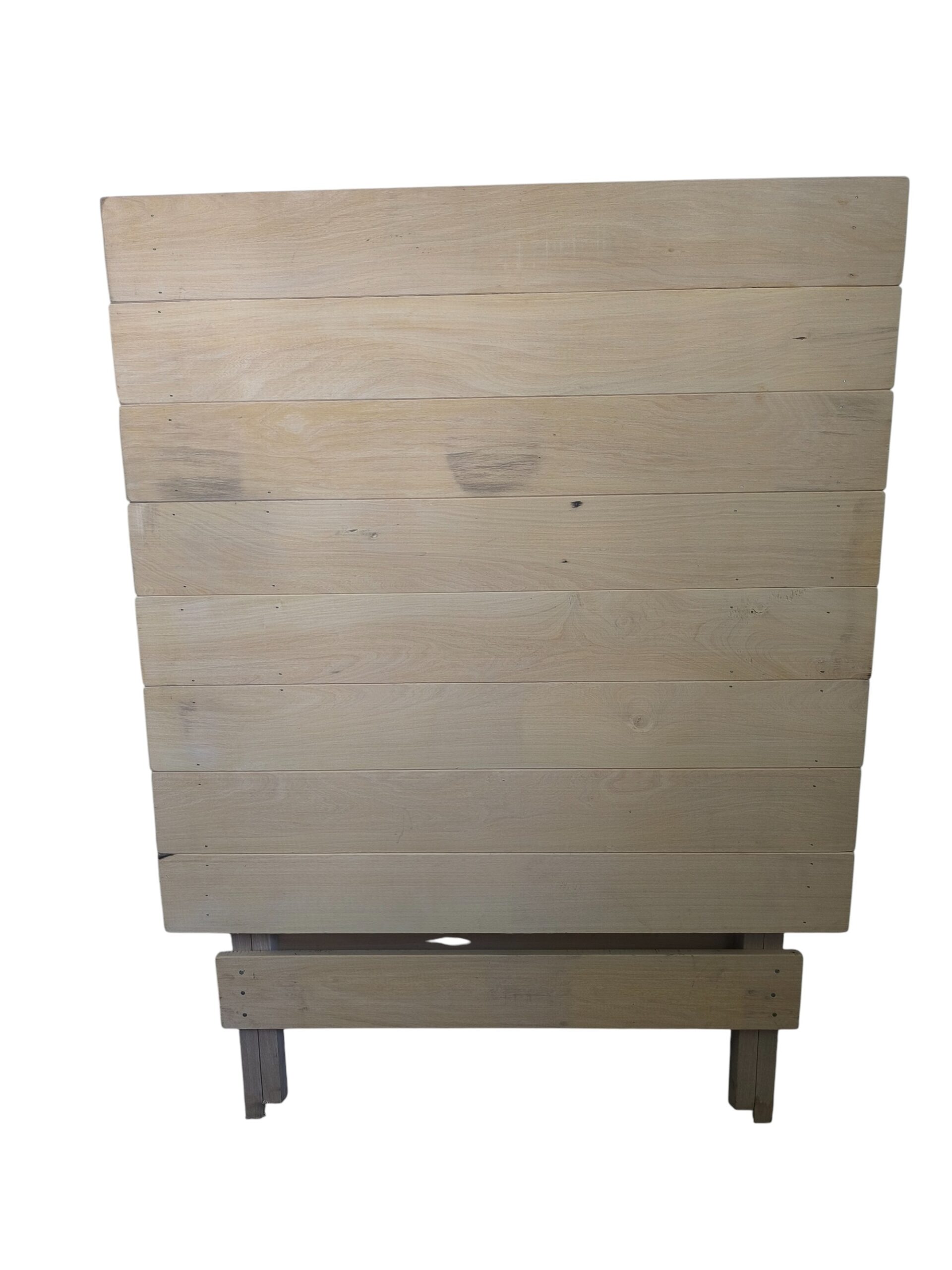 Mesa Plegable de Madera Dura 80x80cm - Ideal Restaurantes y Bares – Interior y Exterior - En Crudo Sin Barnizar - Rusticas - Imagen 4